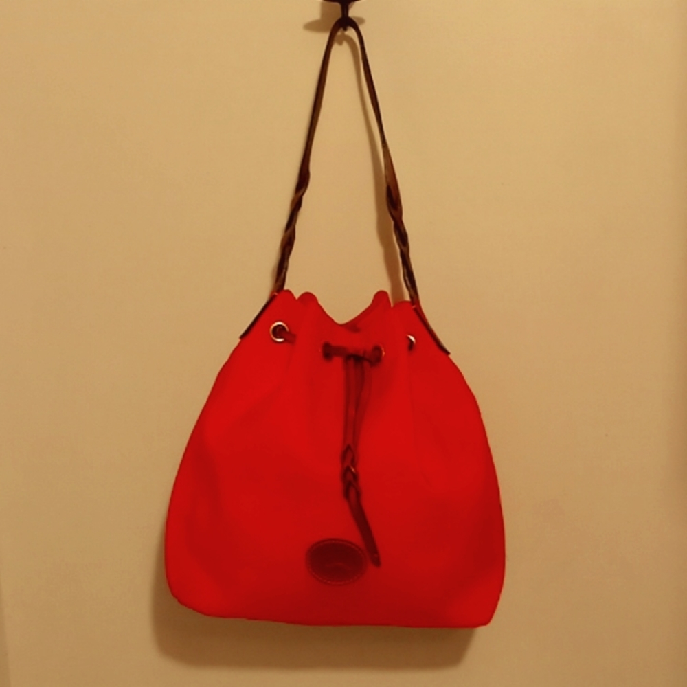 Dooney & Bourke Red Nylon Tote Bag W/leather straps- Women | Color: Red